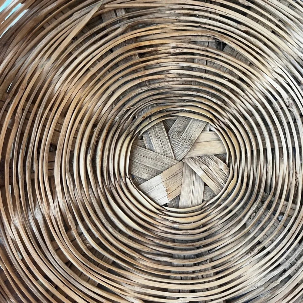 Vintage Rattan Storage Basket